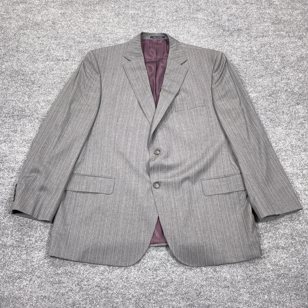 Cremieux Loro Piana Suit Jacket Mens 46 Gray Wool Blazer Single-Breasted